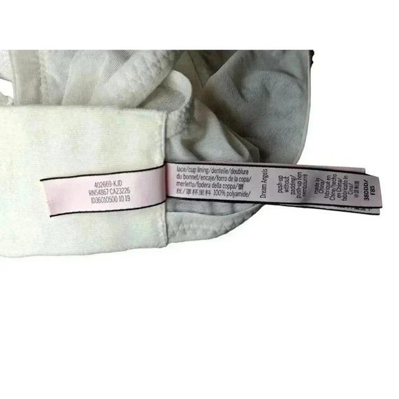 Victoria's Secret unlined 38DDD BRA white lace beaded embroider BRIDAL RARE - Picture 7 of 11
